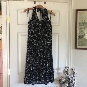 Polka dot halter dress, size 16